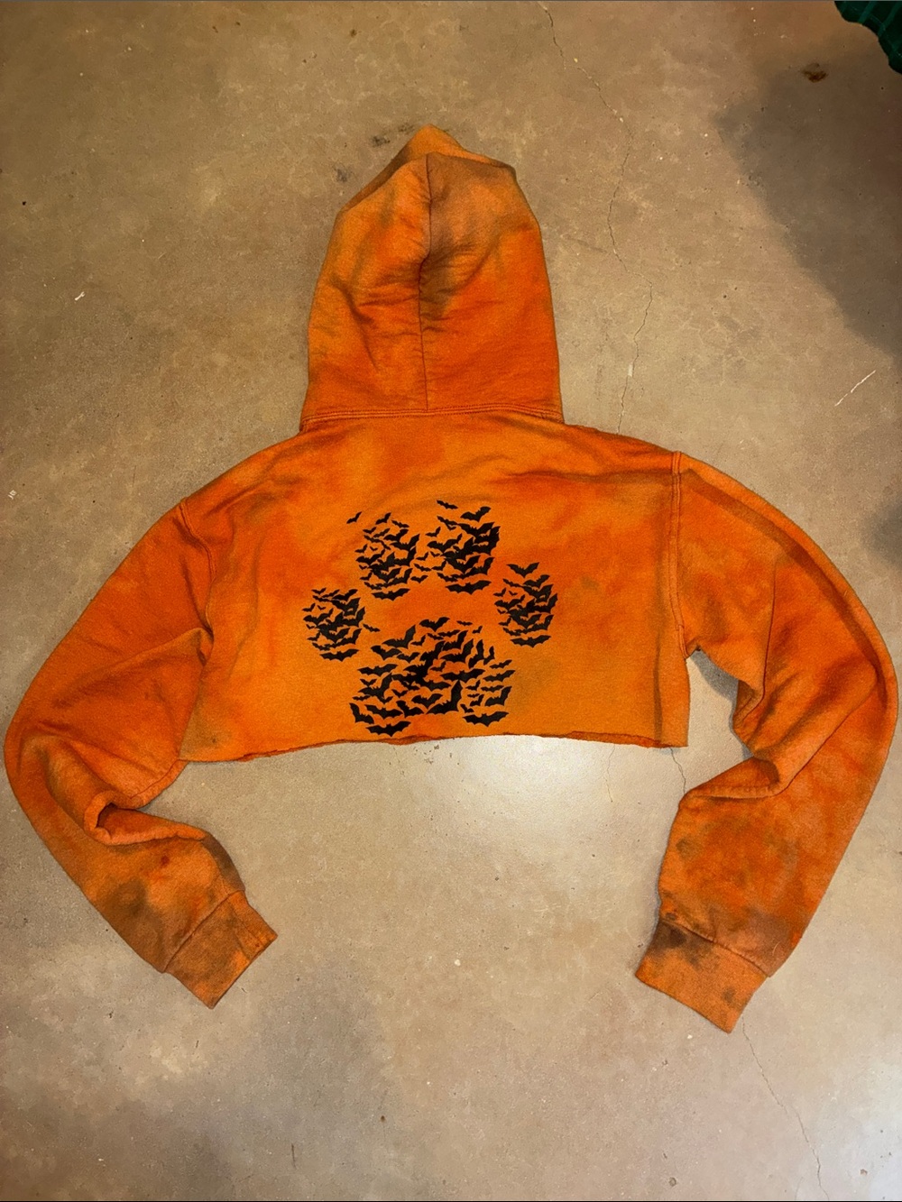 cropped Halloween Bat hoodie